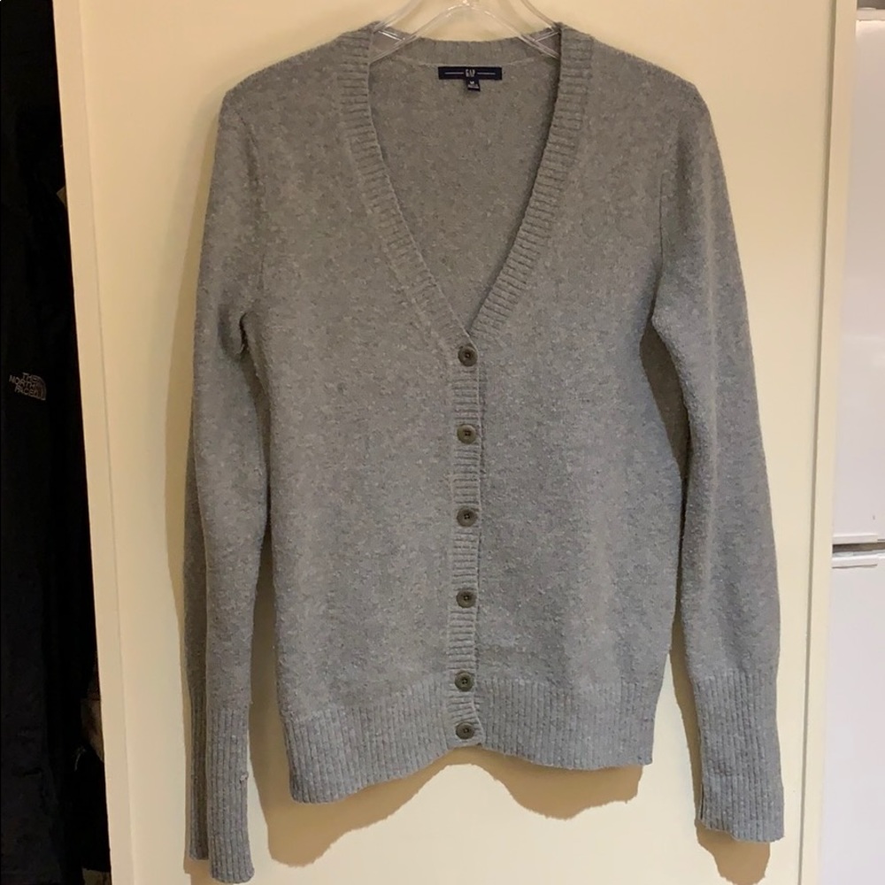Gap Gray wool sweater cardigan